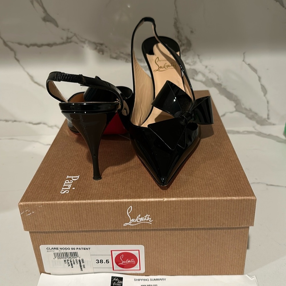 Clare Nodo 80 Patent Black Christian Louboutin